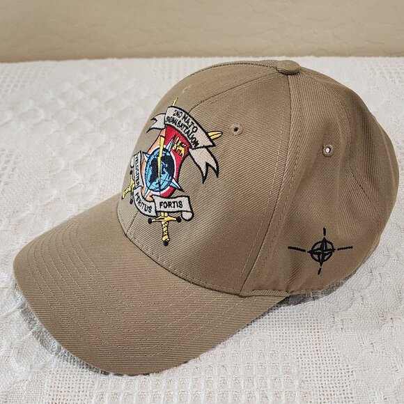 The Corps 2nd NATO Signal Battalion Logo Tan Beige Military Baseball Cap Hat - Picture 7 of 16